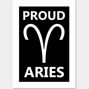 Proud Aries White Posters and Art